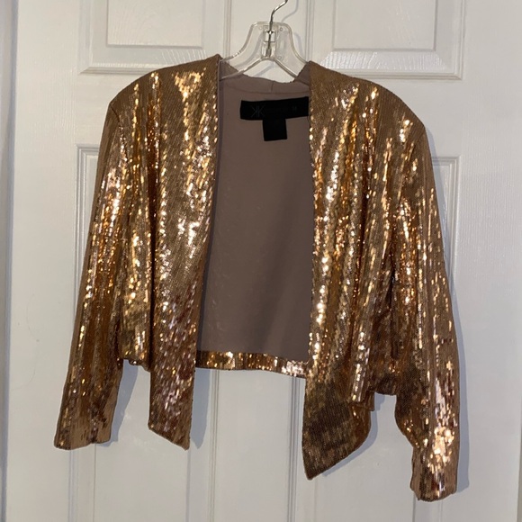 Kardashian Kollection Cropped Rose Gold Blazer - Picture 4 of 7